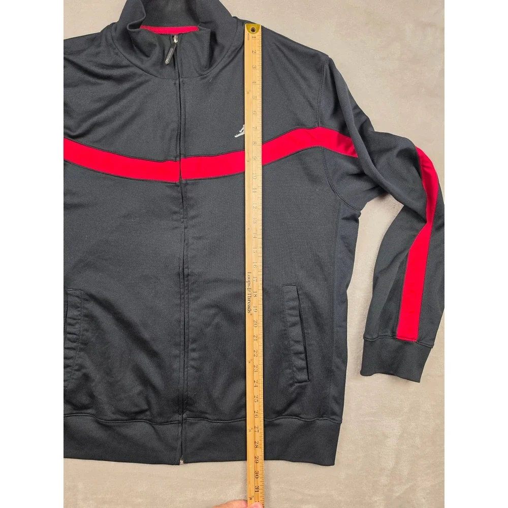 Jordan Track Jacket Mens XL Black Red Jumpman Dri-Fit Full Zip Athletic
